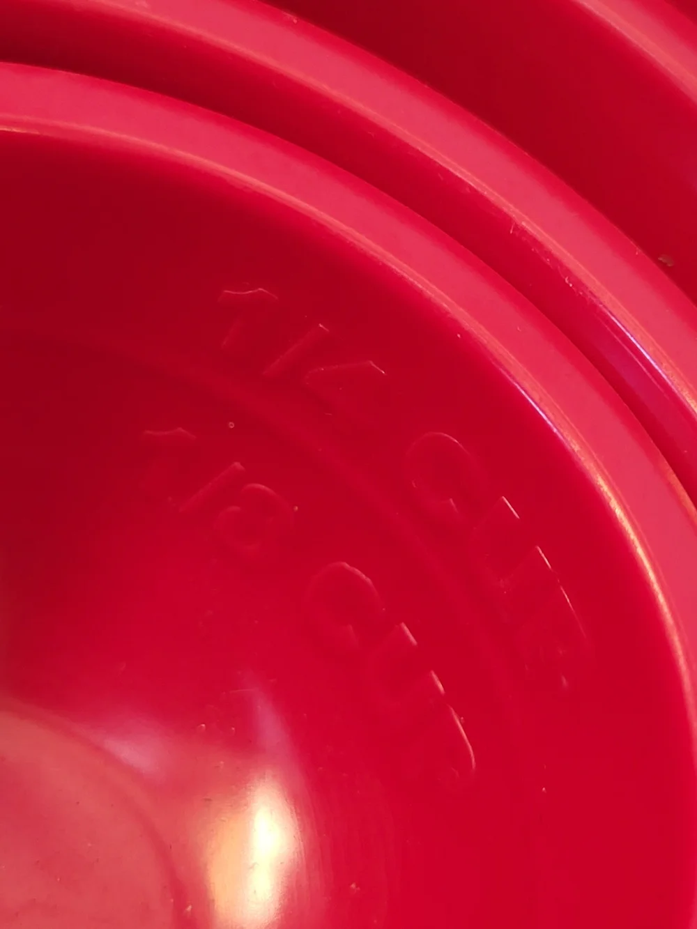 5pc Red Melamine Nesting Measuring Cup Set 1/8-2 Cup